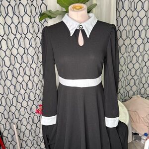 Elegant Black and White Women's Dress